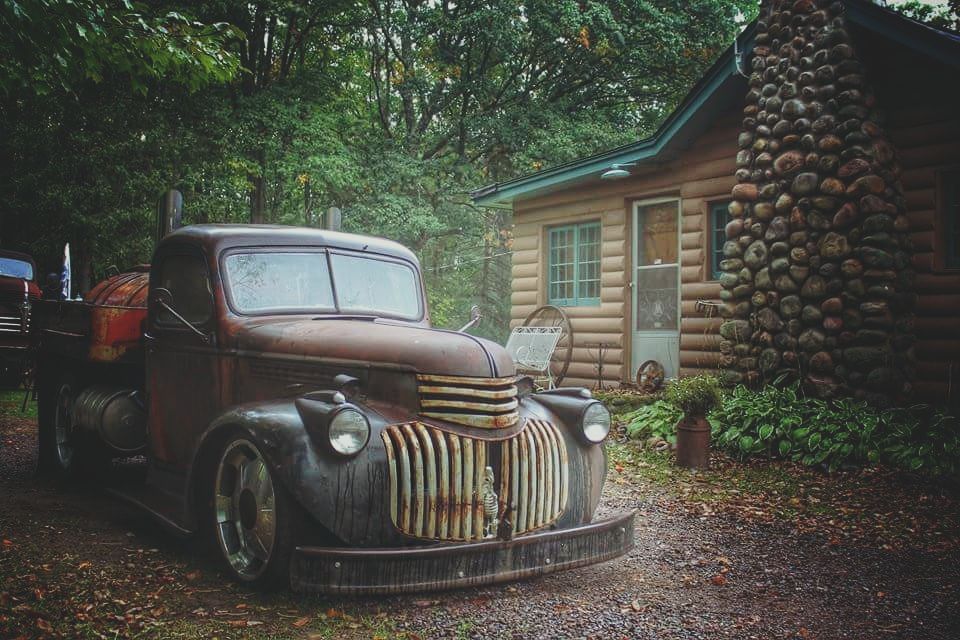 Rat Rod Fuel Truck at the cabin