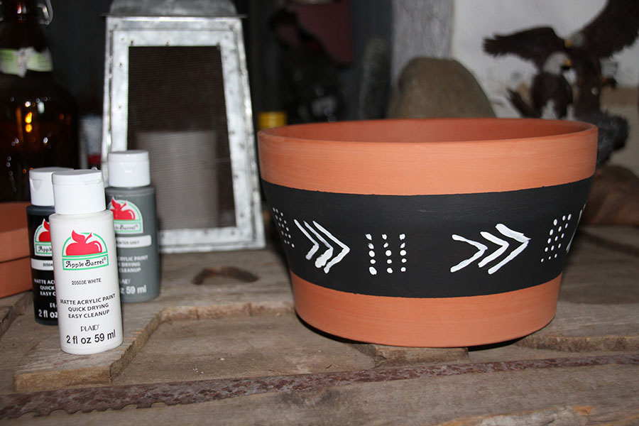 Terra Cotta Pot Mud Cloth Pattern